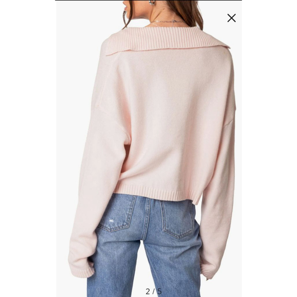 Edikted Pullovers
Marcie Oversize Crop Sweater in Light Pink - Picture 2 of 13